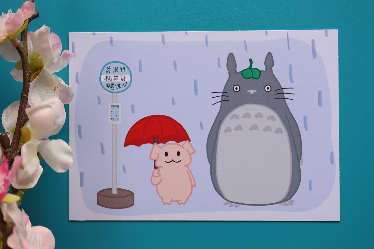Postcard - McPuff and Totoro