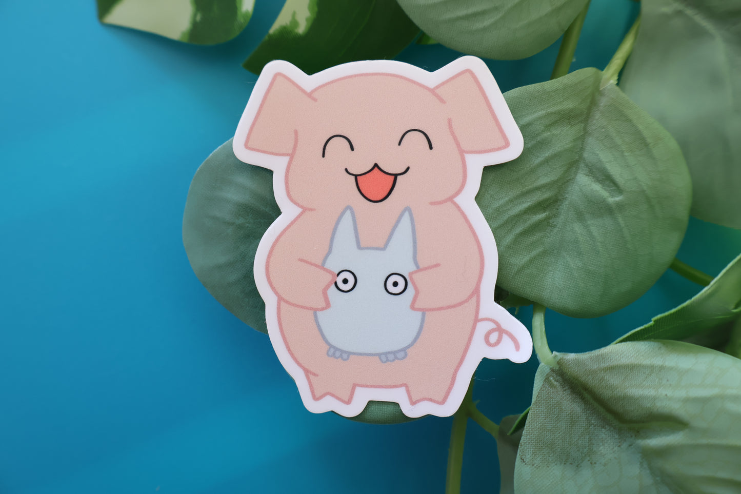 Sticker - McPuff et peluche Totoro