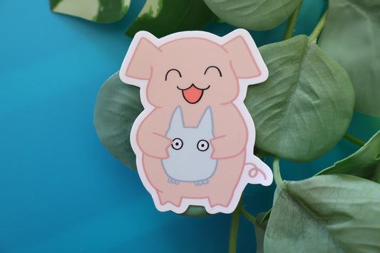 Sticker - McPuff and Totoro plush